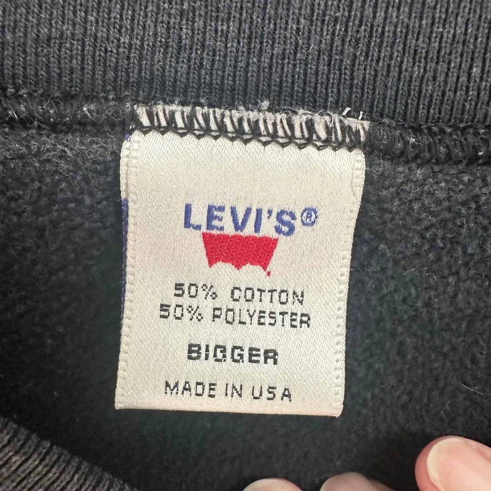 Vintage‎ Levi's Graphic Sweatshirt Made in USA Faded Black 90s Oversized 501